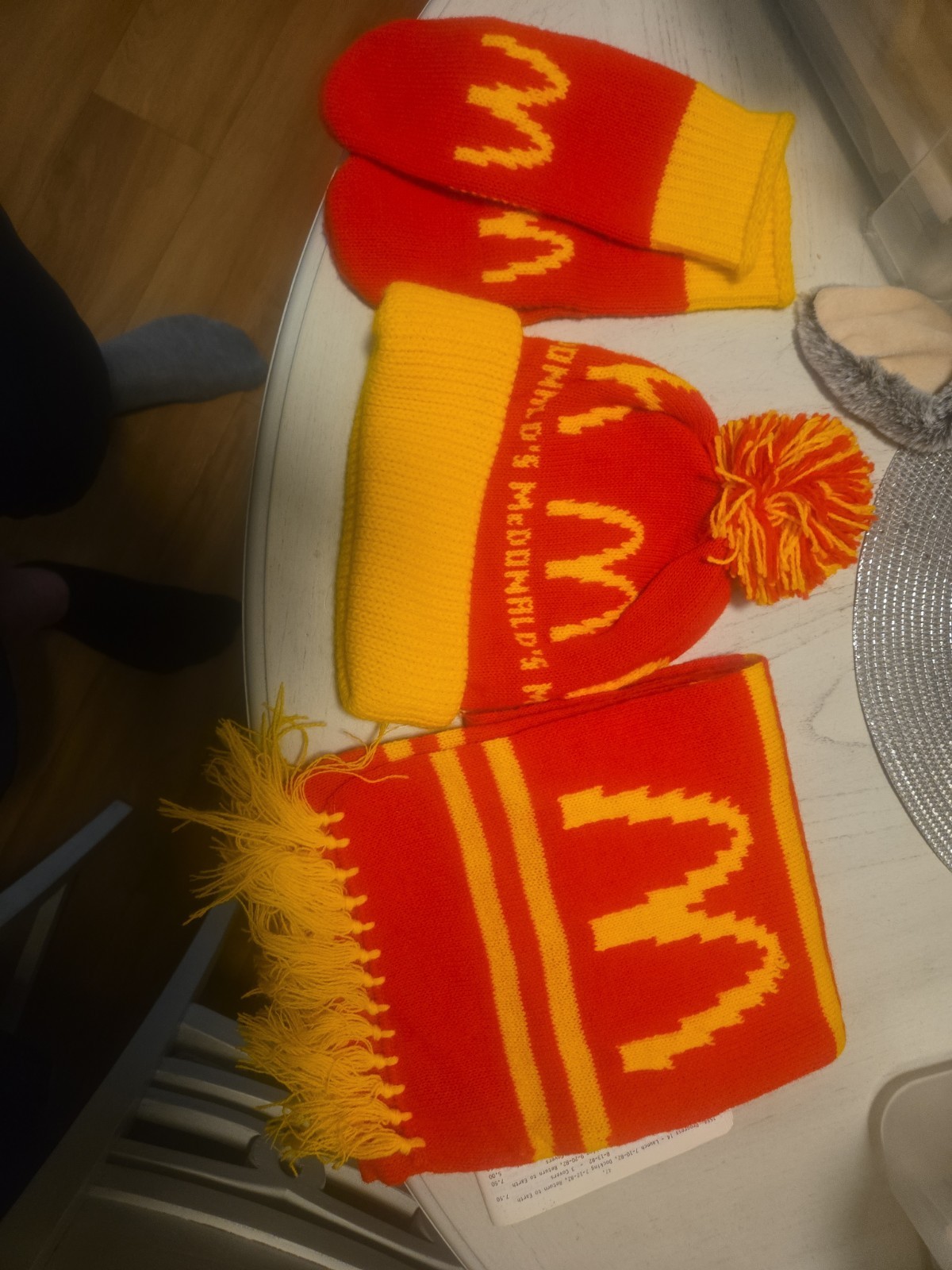 Vintage McDonald’s Beanie Mittens And Scarf Deadstock