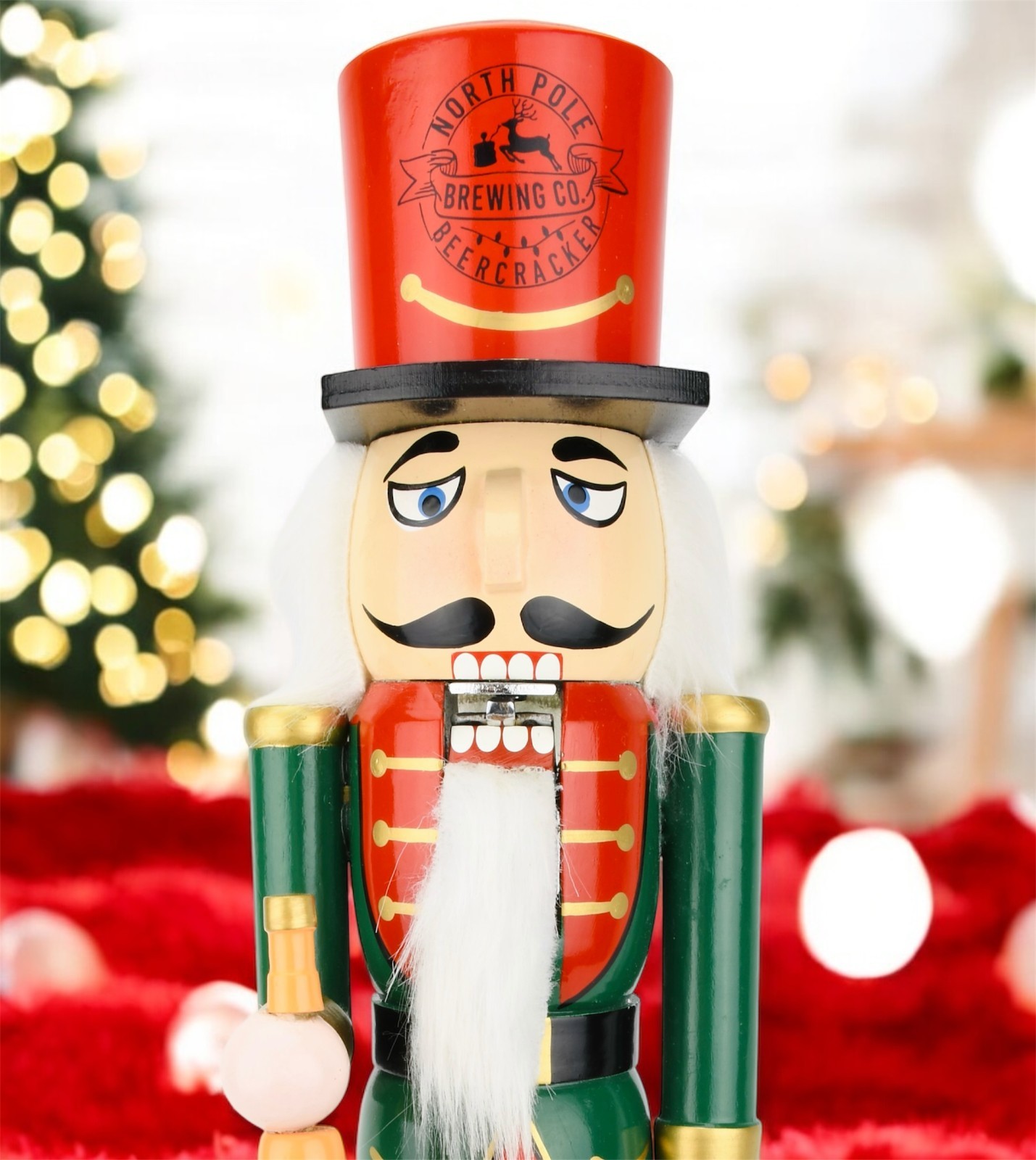 Tree Buddees Beercracker Bottle Opener Nutcracker 15″ Tall Beer Opener Fun Decor