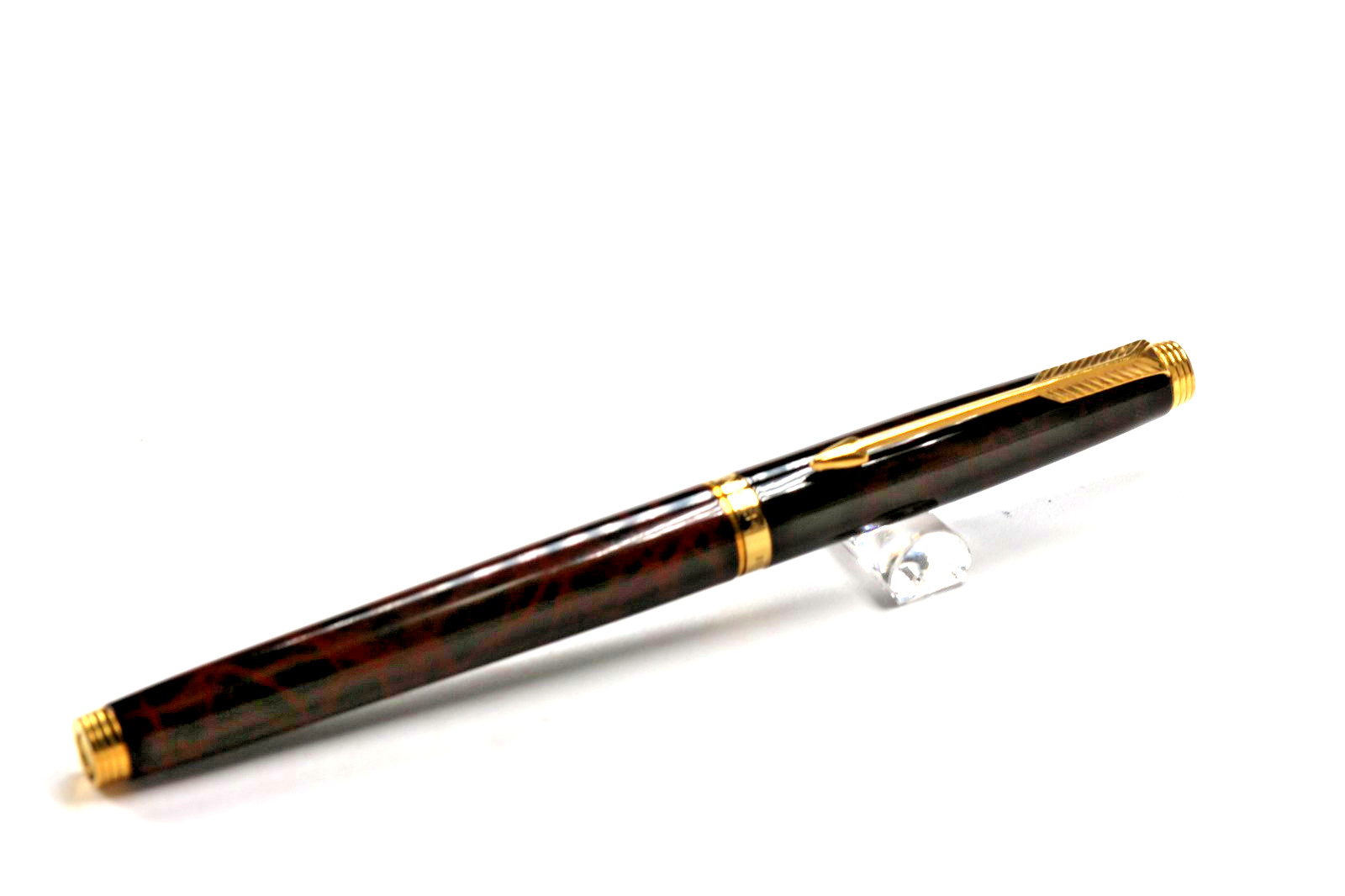 PARKER 75 LACQUE FINISH FOUNTAIN PEN 18K MEDIUM OBLIQUE ITALIC NIB RARE