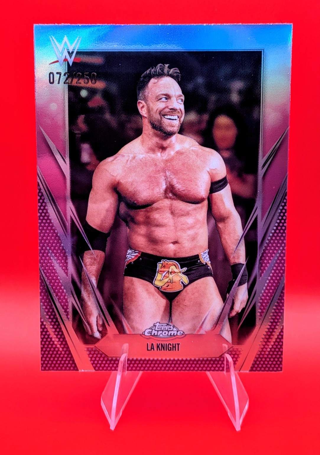 2026 Topps Chrome WWE #87 LA Knight Non-Sport Trading Card Serial #072/250