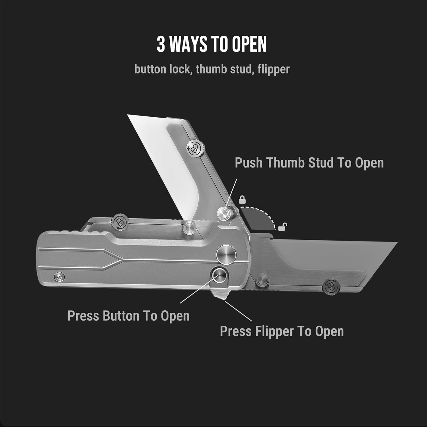 OKNIFE U1 Ultra Titanium Pocket Folding Utility Knife with Ceramic Blade