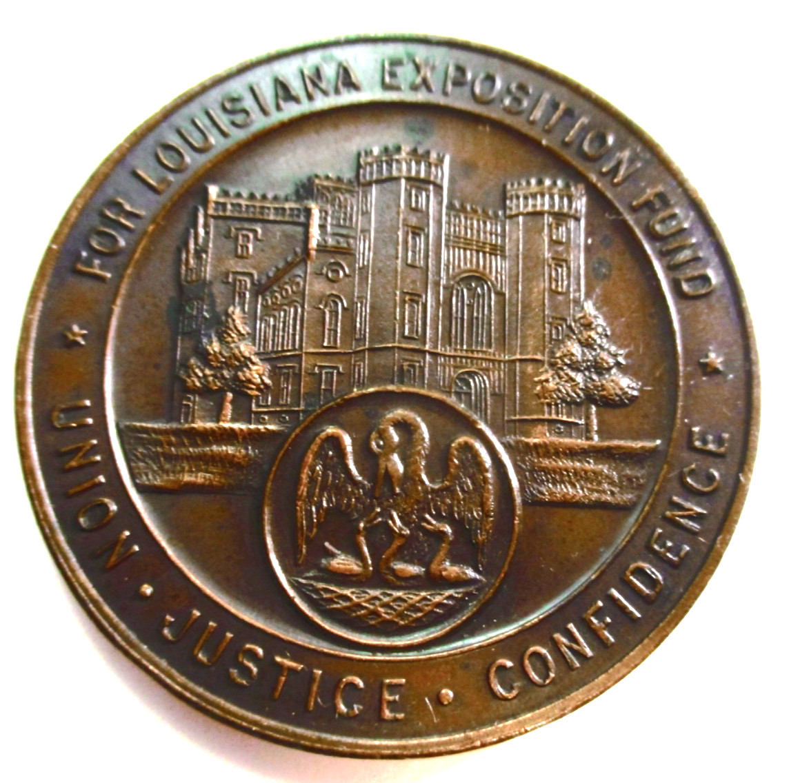 1915 PPIE SAN FRANCISCO EXPO GEM BU PROOFLIKE BRONZE MEDAL 38MM LOUISIANA FUND