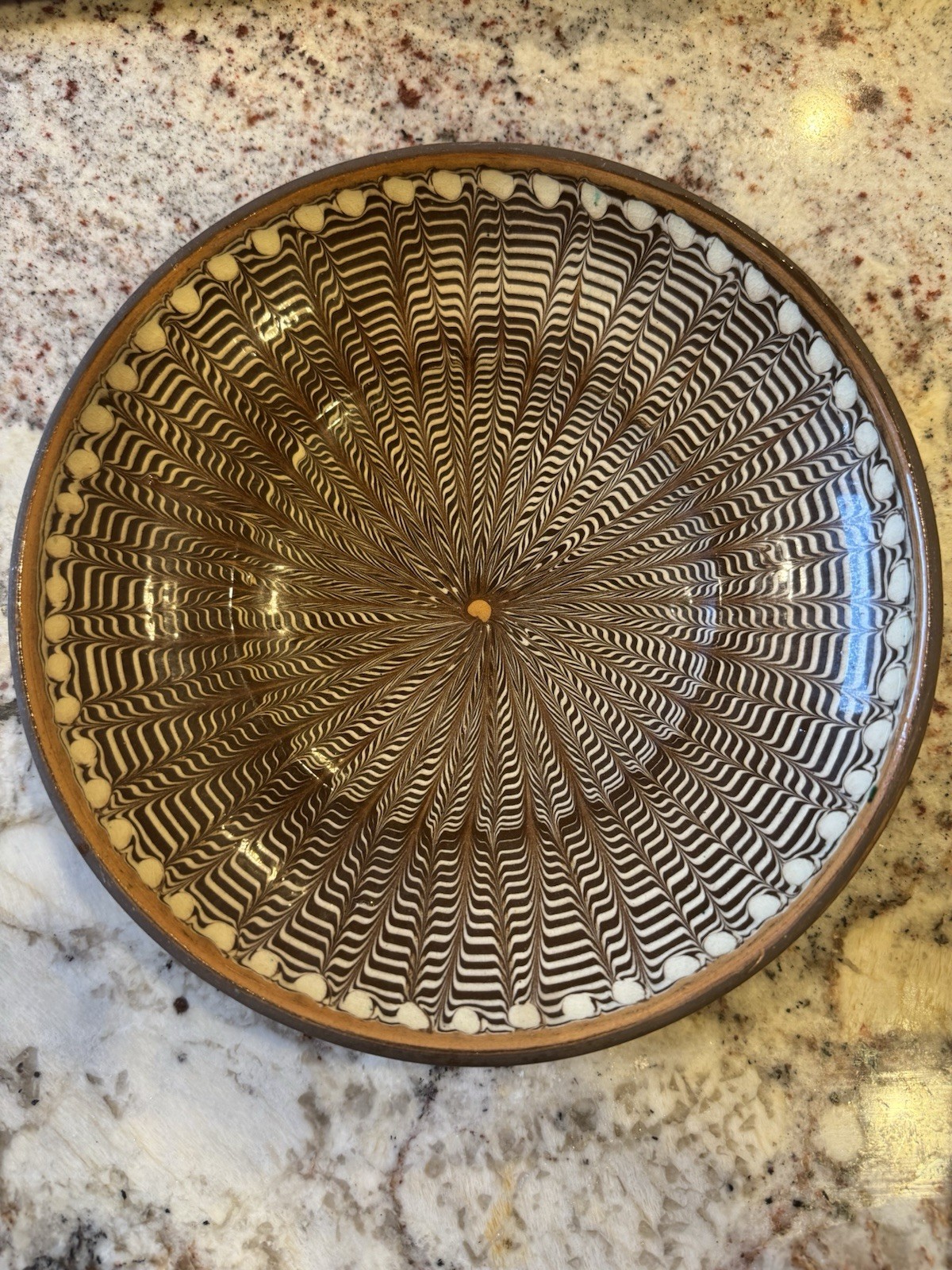 VINTAGE Romania ~ Horezu Pottery Ceramic Bowl SIGNED Spectacular Art – Large WOW