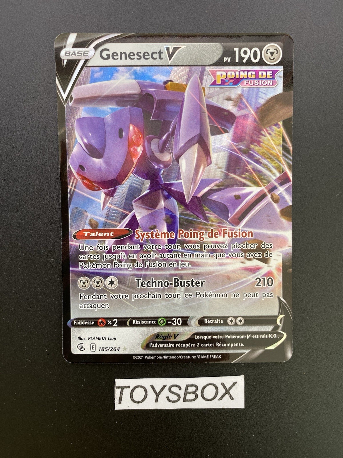 Pokemon Card Genesect V 185/264/ Block EB Fusion Fists EB8 / NEW FR