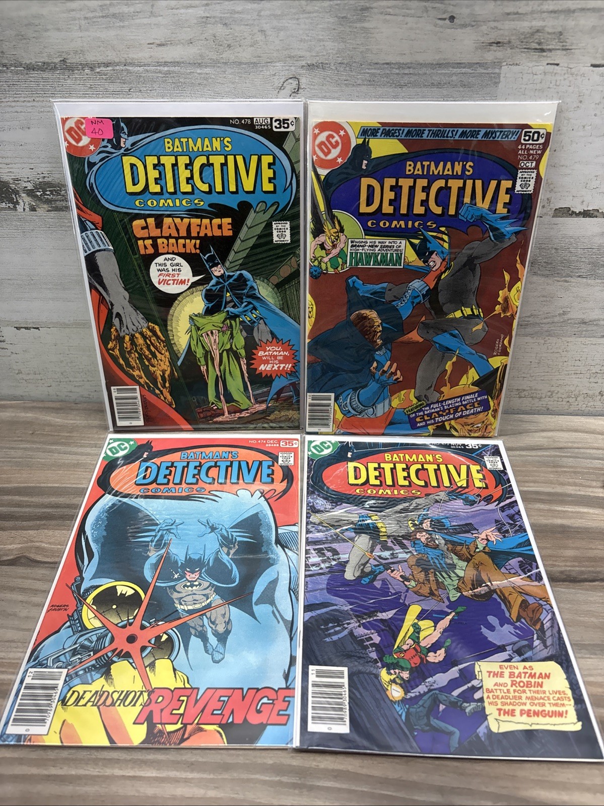 Batman’s DETECTIVE COMICS #473-474-478-479 Lot Of 4 All NM FN