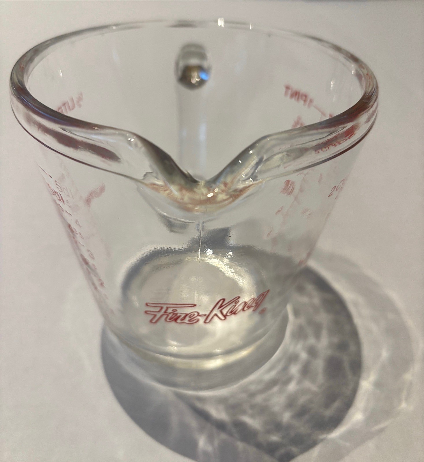 Vintage Fire King 2 cup Glass Clear Measuring Cup 498 Anchor Hocking