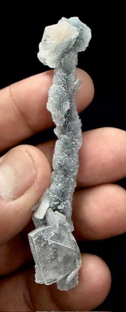 Chalcedony blackish Stalactite formation with Stilbite # 753