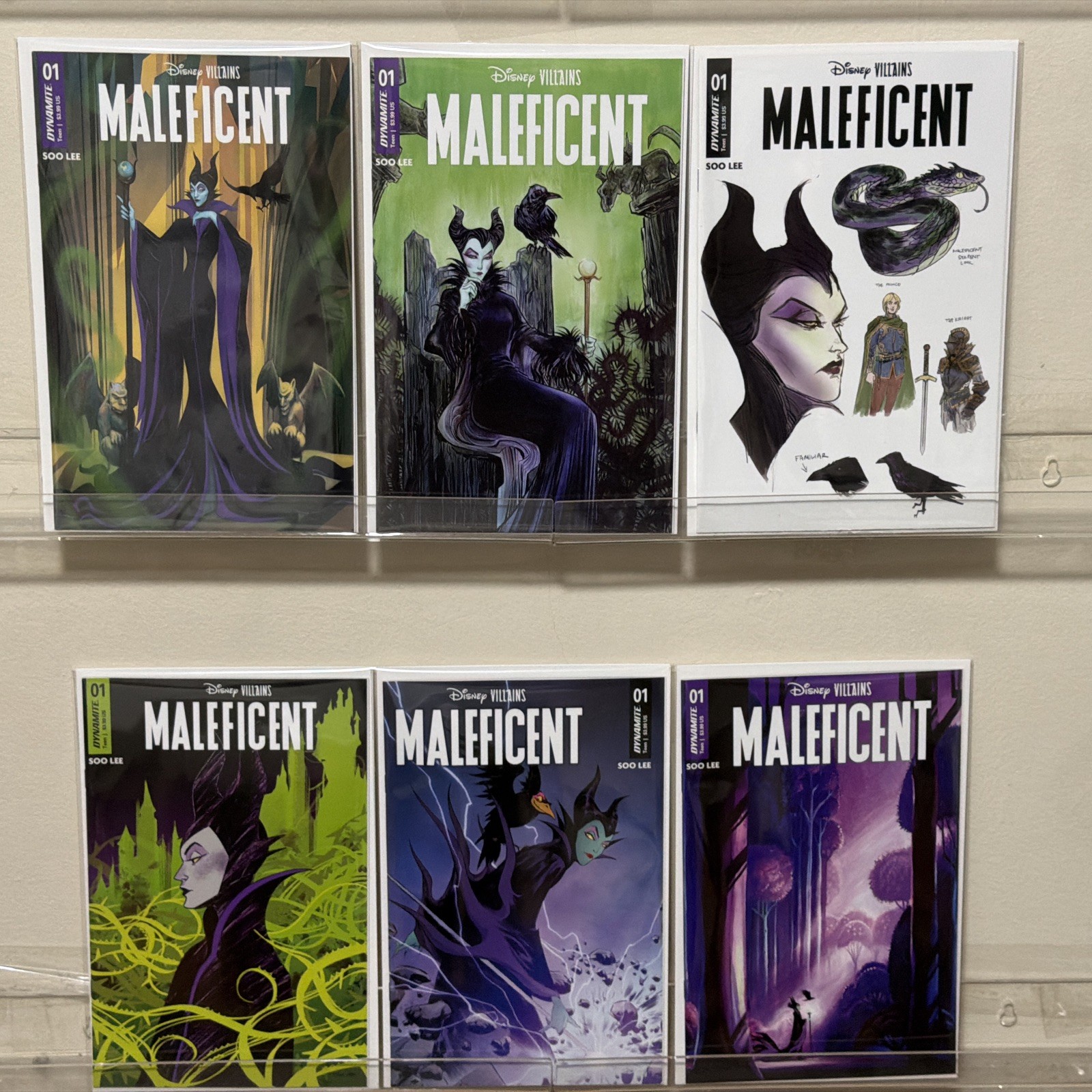 Maleficent #1 1st Print Variant Cover Set of 6 Dynamite Comics 2023 NM