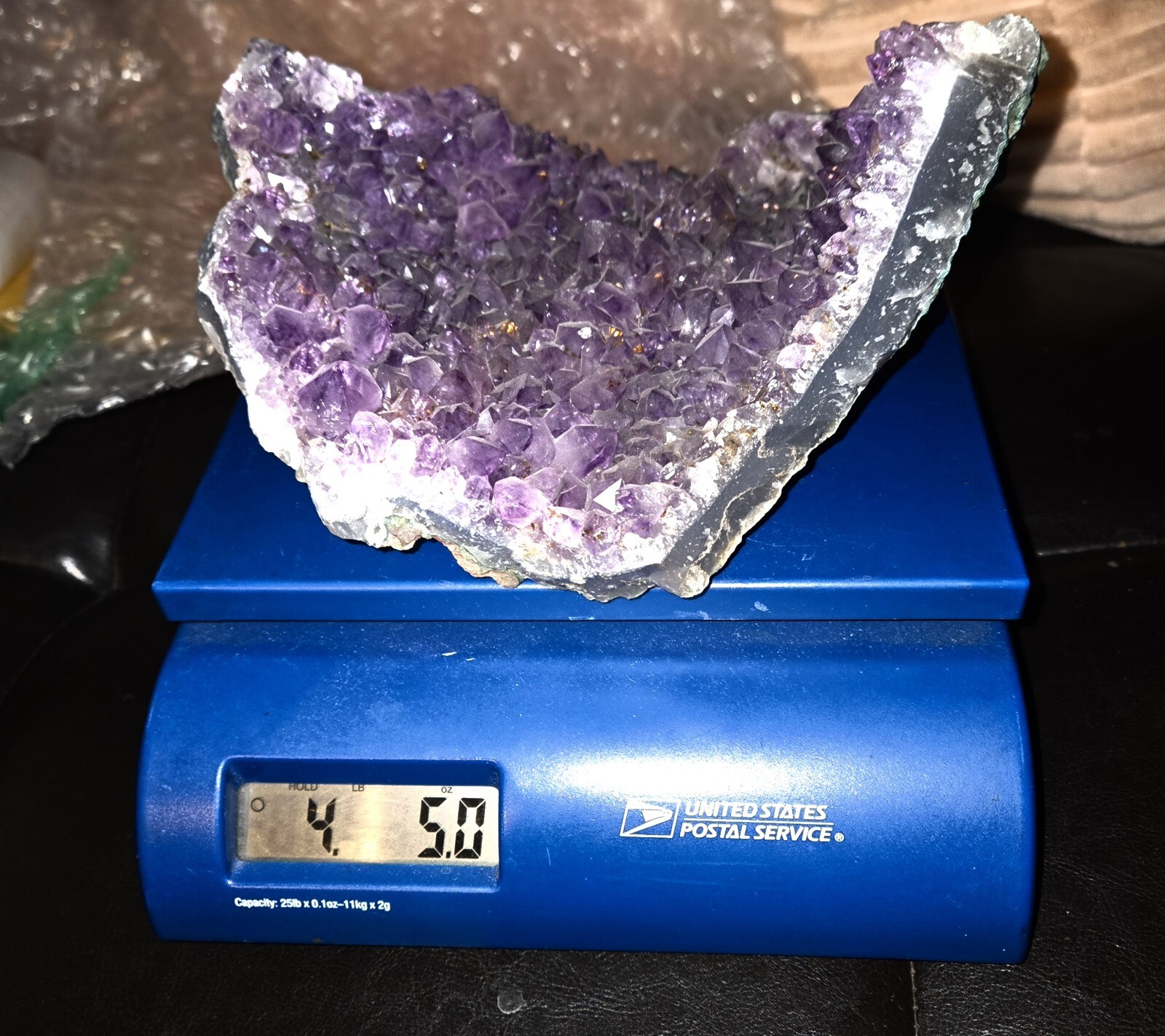 Purple Crystal Amethyst Rock Weighs 5 pounds