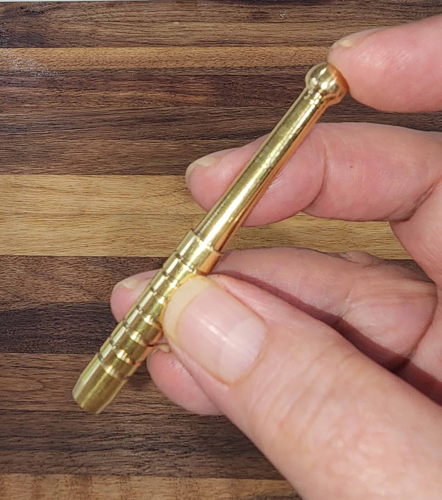3 pack 100% SOLID BRASS 3.15″ High Polished One Hitter Bats Dugout Pipe onie USA
