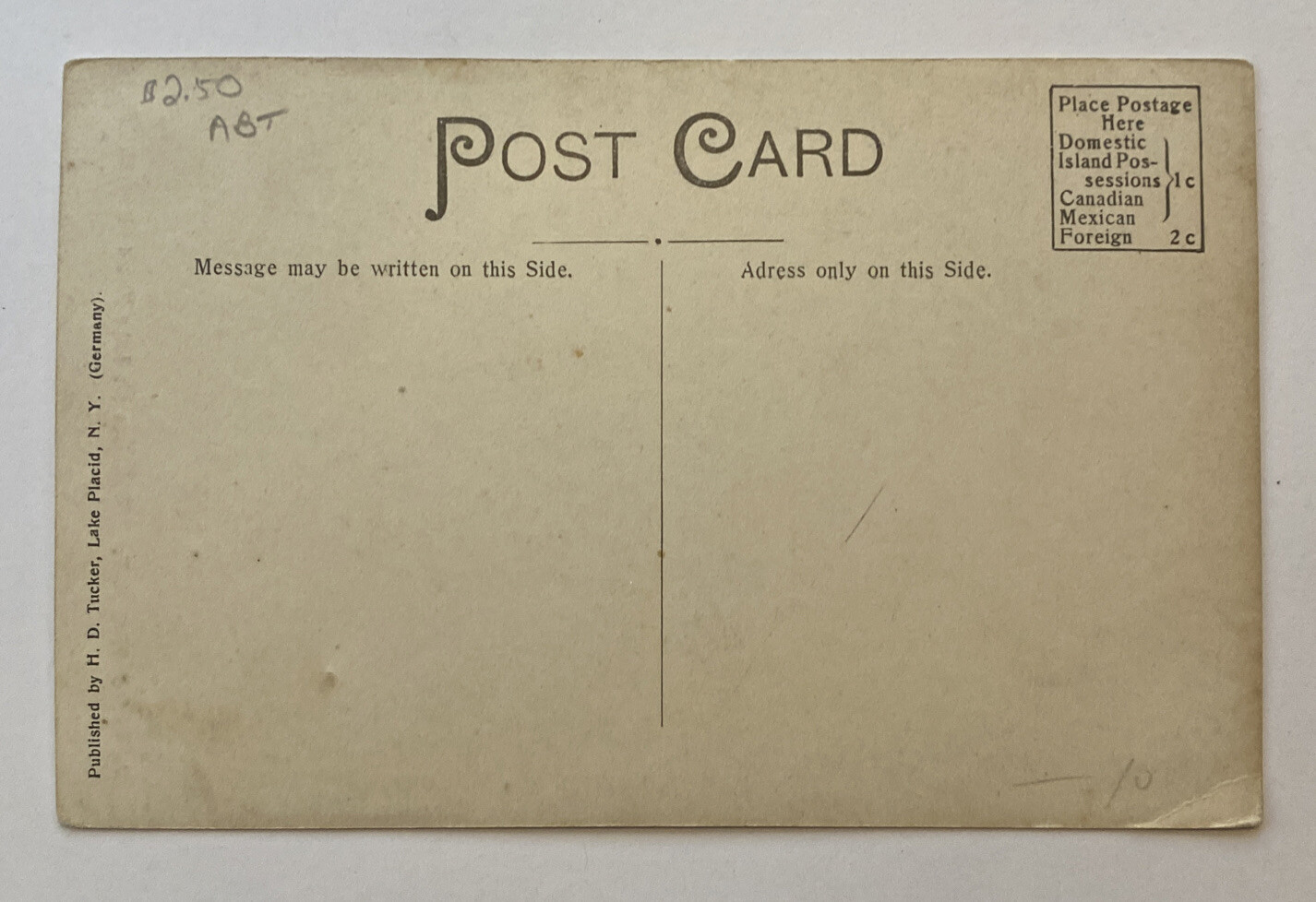 Vintage Postcard, Whiteface Mountain, Lake Placid, Adirondacks, NY