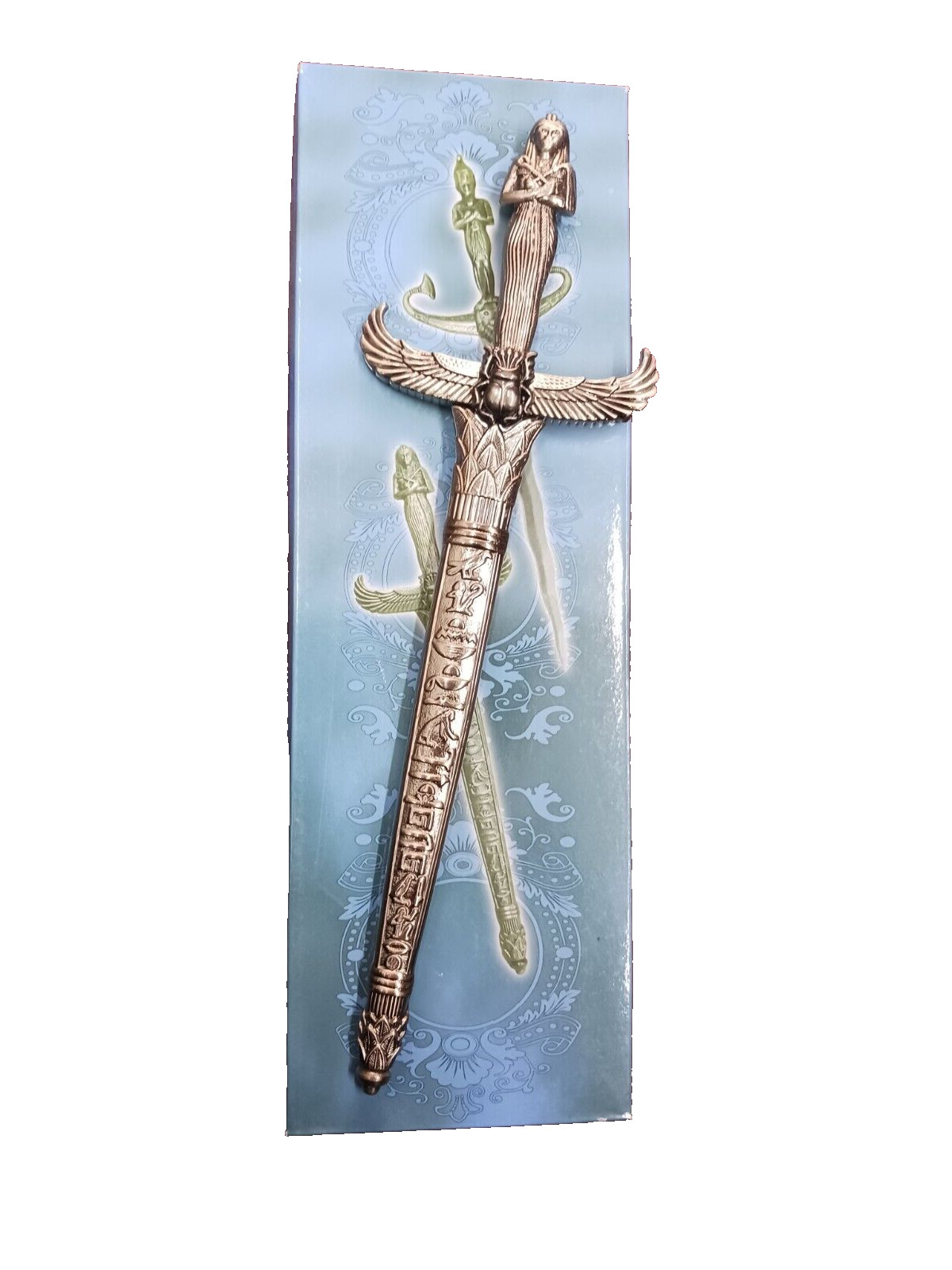 Fantasy Short Sword Egyptian Medieval Cast Metal Handle 13.75″ Overall HK-852Q