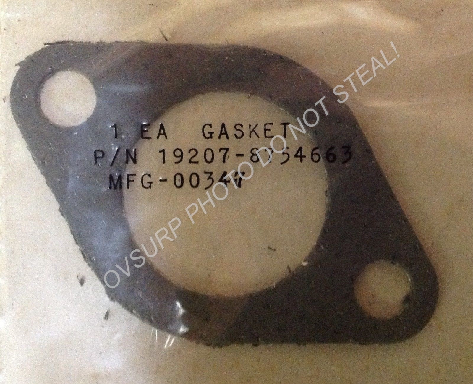 GASKET DOWN PIPE TO MANIFOLD M151 M151A1 M151A2 M718 M825 MUTT 5330-00-678-3236