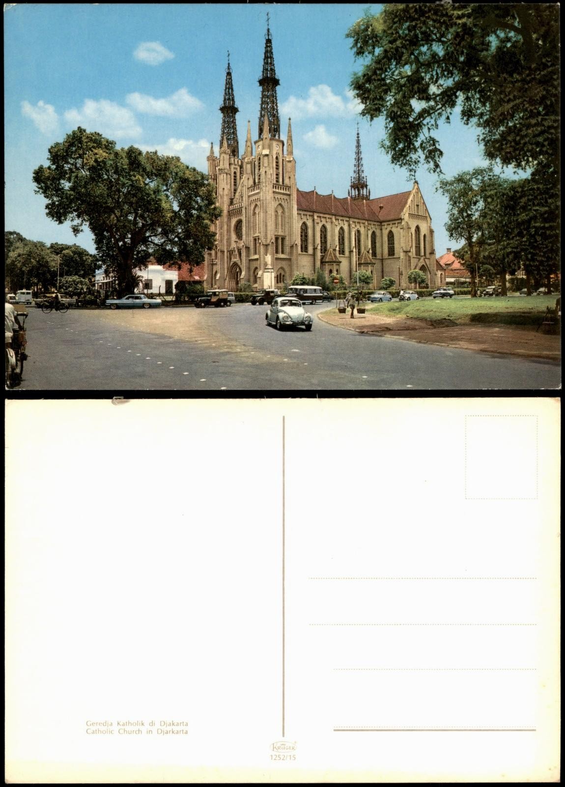 Jakarta Djakarta | Batavia Geredja Catholic Catholic Church Car VW Beetle 1965