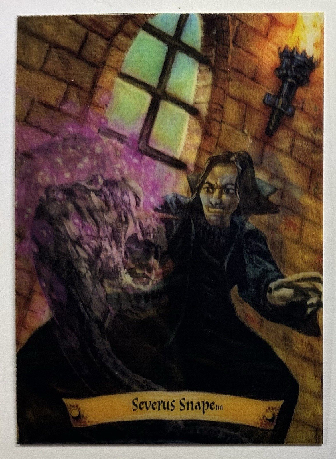 2004 HARRY POTTER Lenticular Motion Chocolate Frog Card SEVERUS SNAPE #5/12