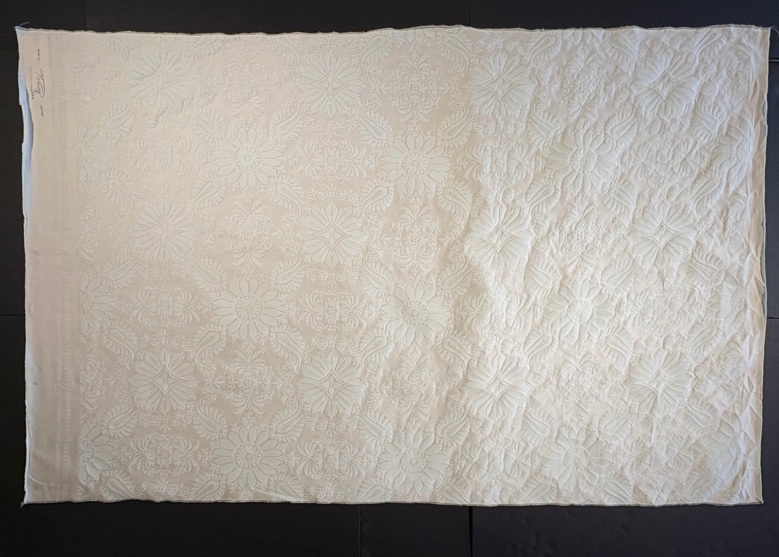 Fortuny IMPERO in moonlight & white- 1 Yard (55×36 inches) #5370
