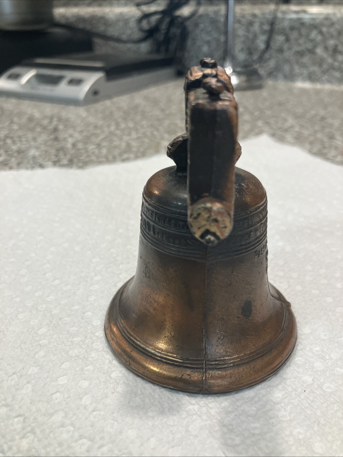 Vintage 1980-2000 U.S Liberty Bell Brass Hand Bell Tabletop Art Decor History