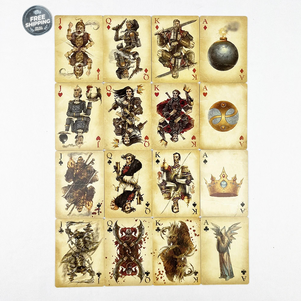 Fable 3 Vintage Gothic Playing Cards Steampunk Dark Fantasy Art Poker Deck Gift