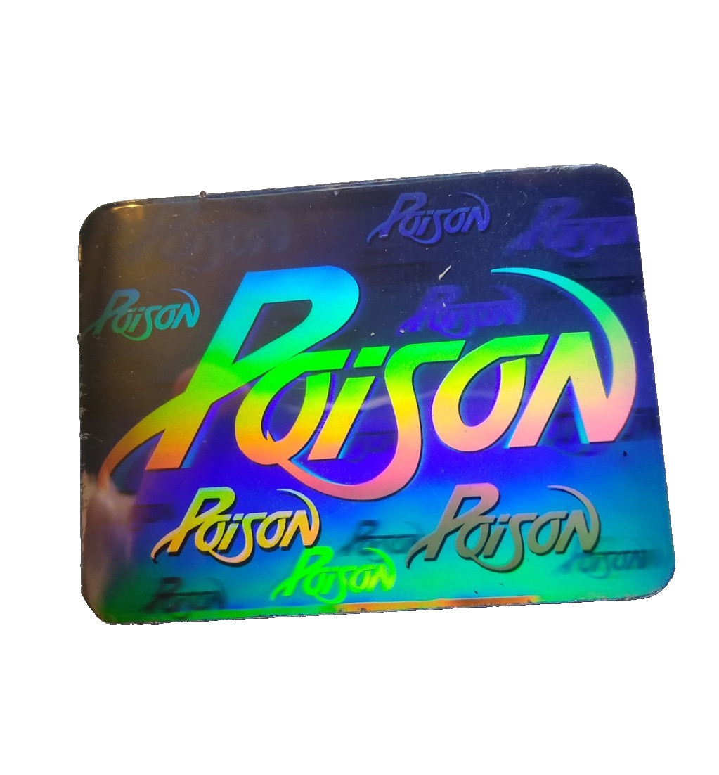 Poison Holograph Foil Sticker 1991 RockCards Brockum Chase Heavy Metal Rock