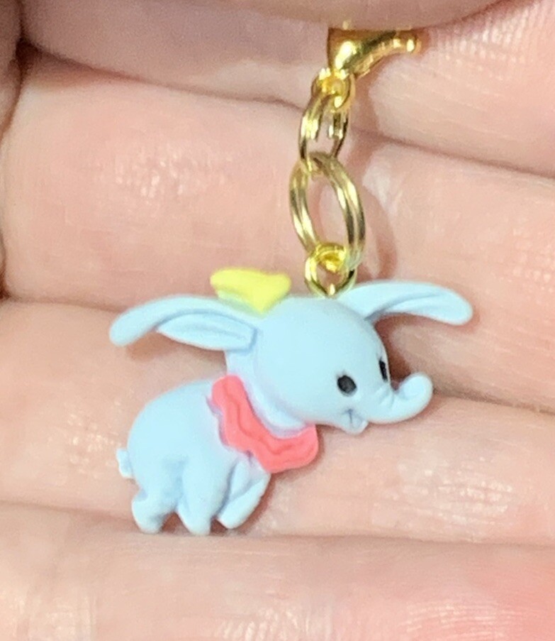 Dumbo The Elephant Charm Zipper Pull & Keychain Add On Clip!!