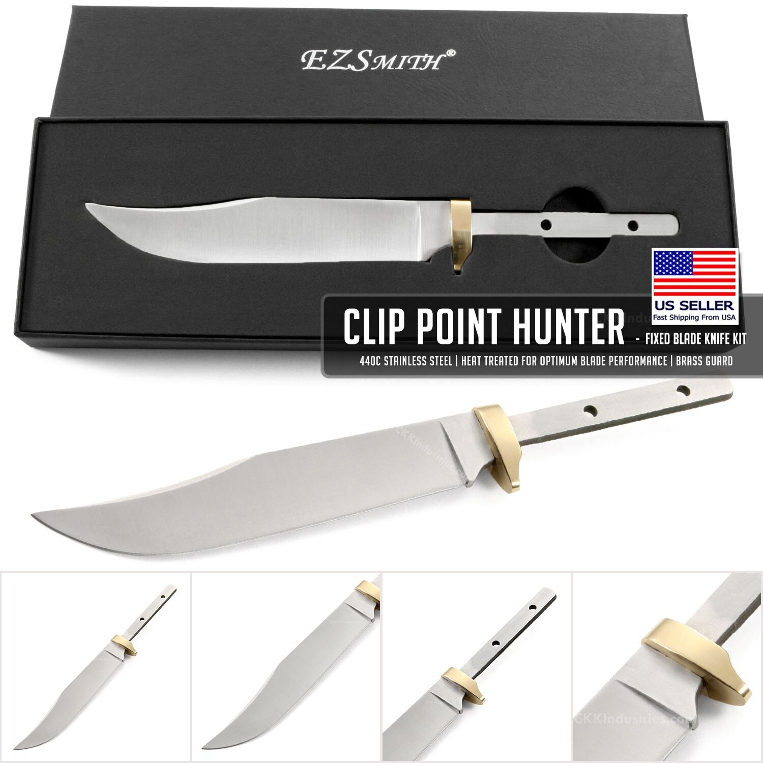 CLIP POINT HUNTER – DIY Knife Making Kit – USA Design