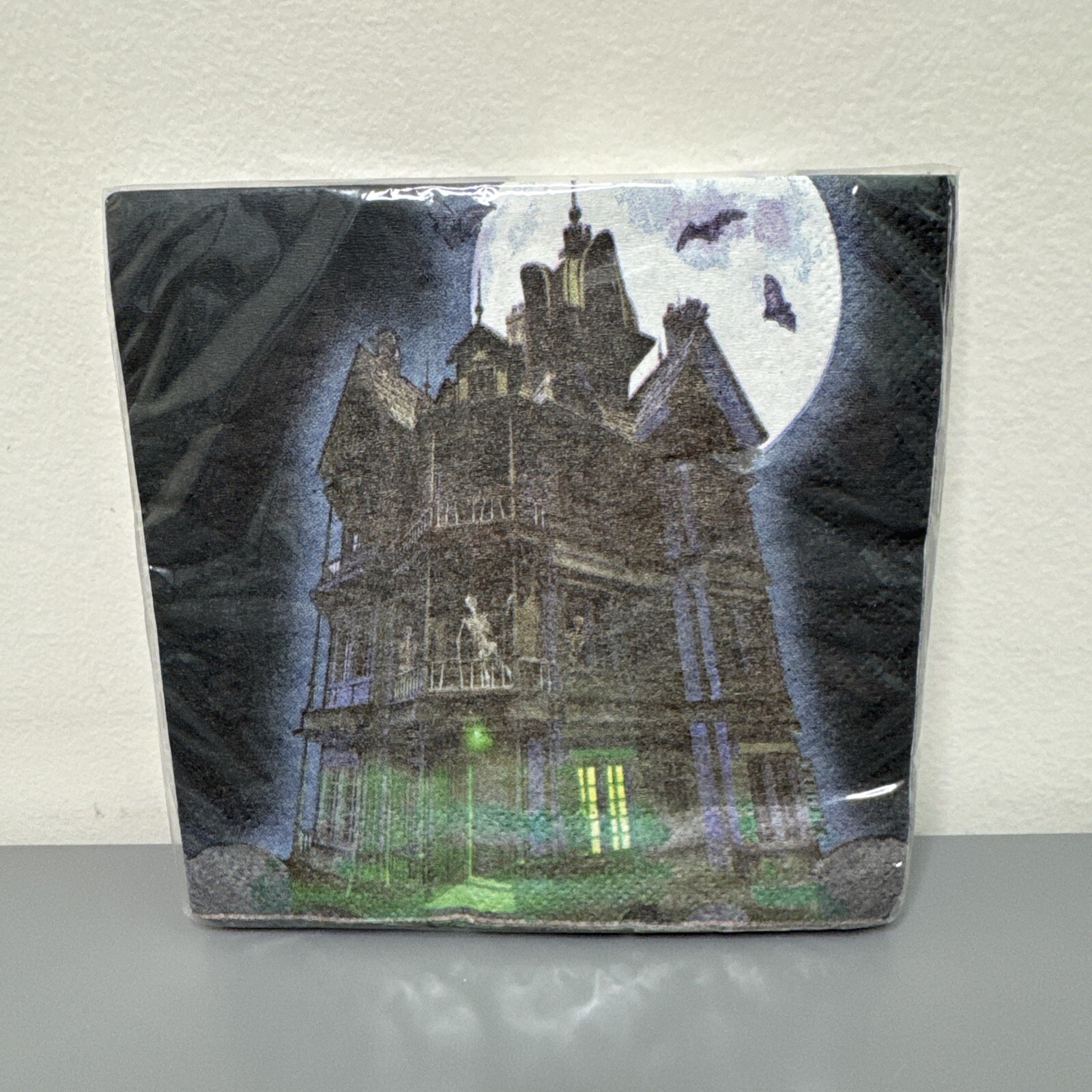 Eerie Estates Vtg Halloween Napkins NIP Psycho Haunted House #656385 18pk NEW