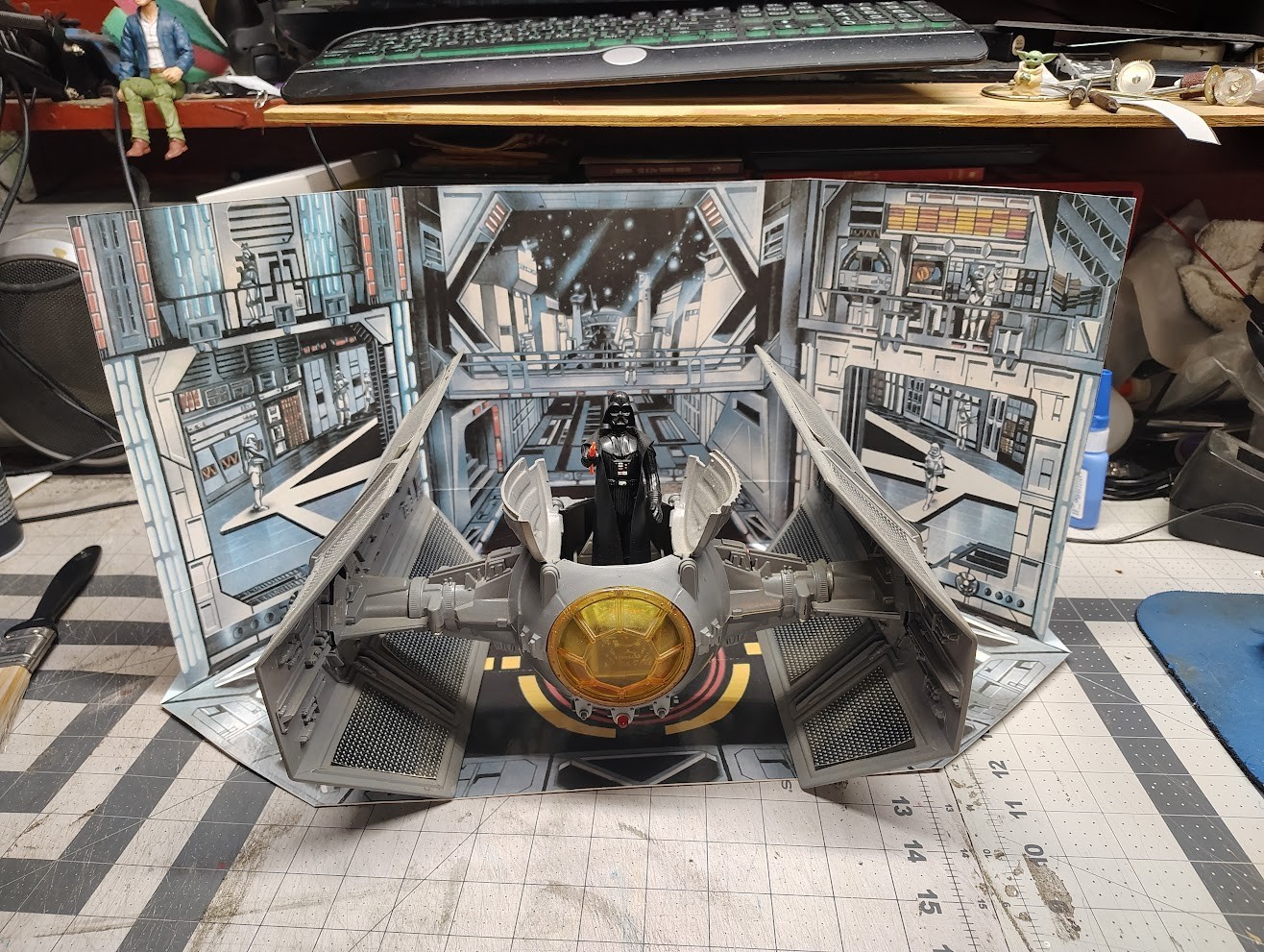 Kenner ESB Vader TIE Fighter Custom Cardboard Backdrop – Ship Not Included READ