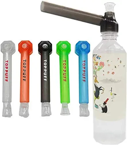 5Units Random Colors Premium Portable Hookah Bottle Water Glass Bong