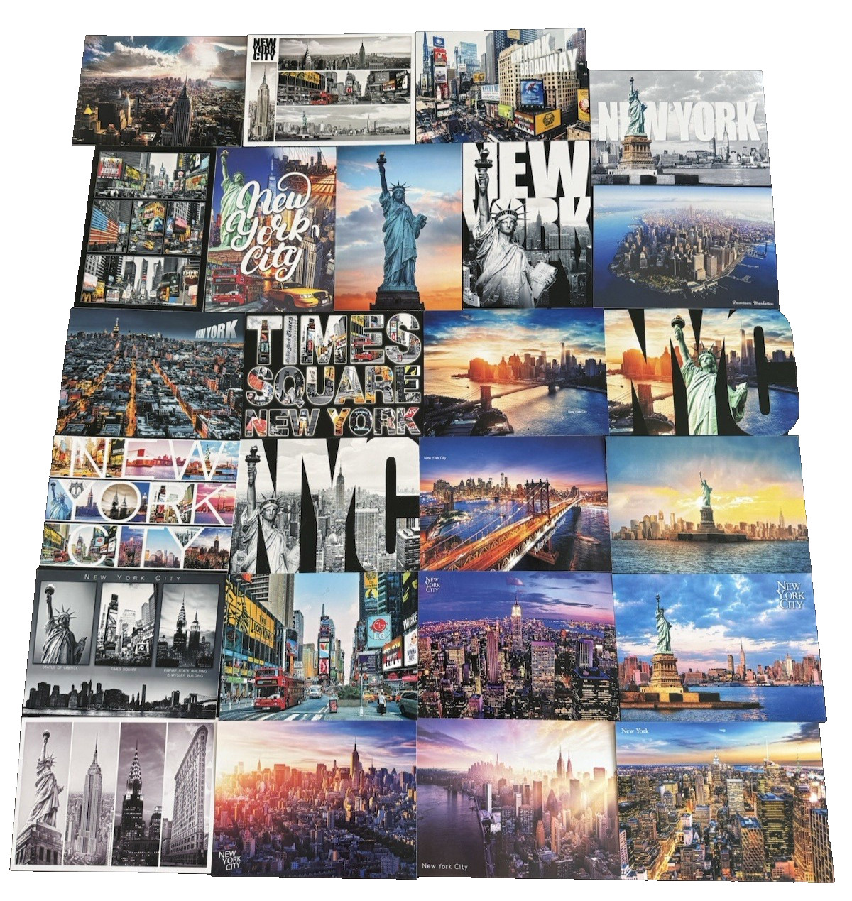 New York Post Cards Lot~Pack of 25~Beautiful Scenes of the City~5 X 7 in.~NEW