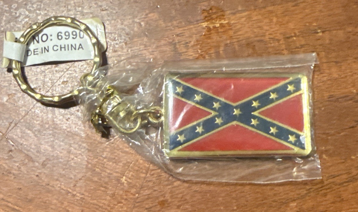 Flag Key Chain (Saying On Back Is “Rebel To The End”)