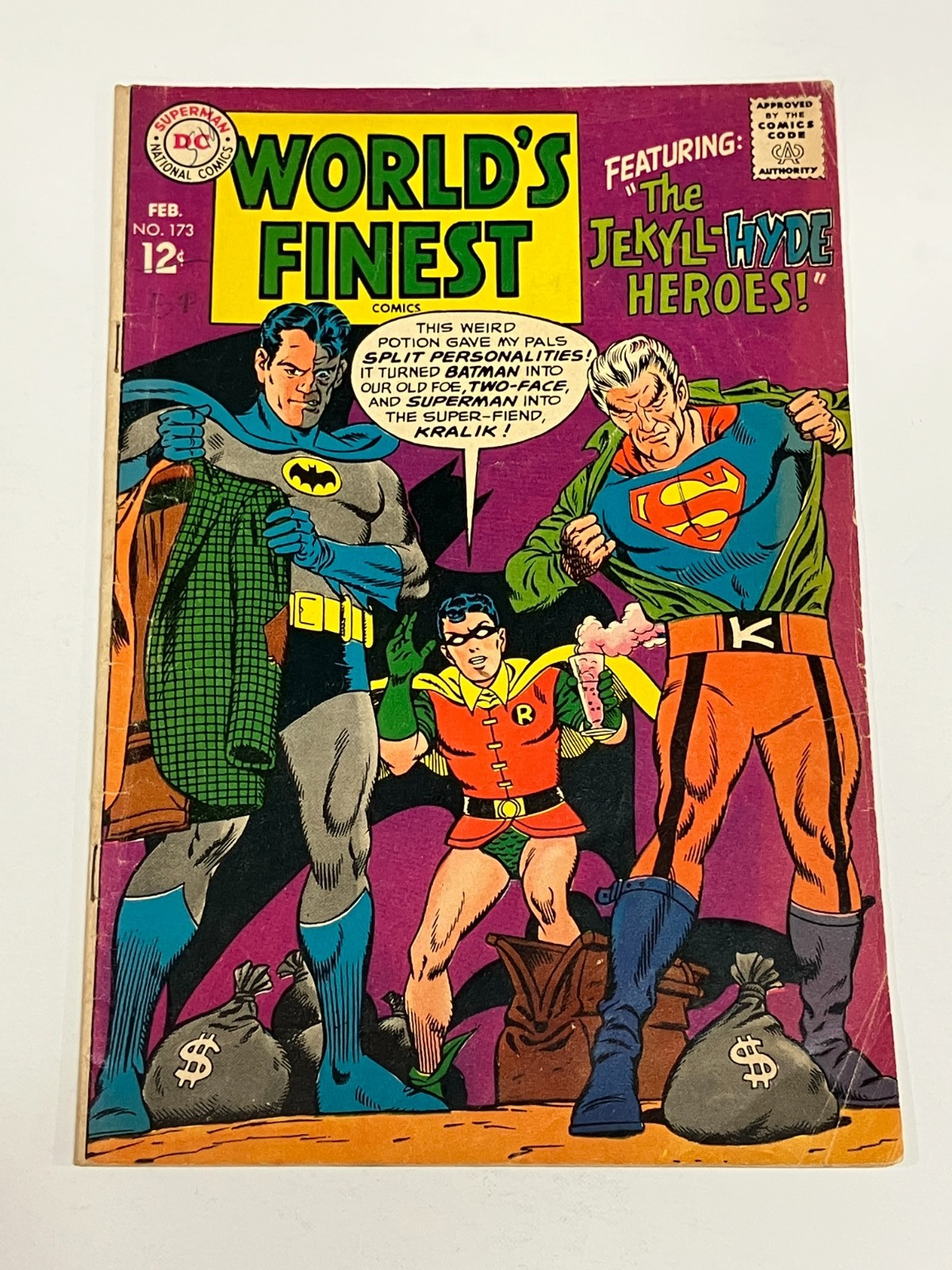 World’s Finest #173 (DC, 1968) comic “The Jekyll-Hyde Heroes”