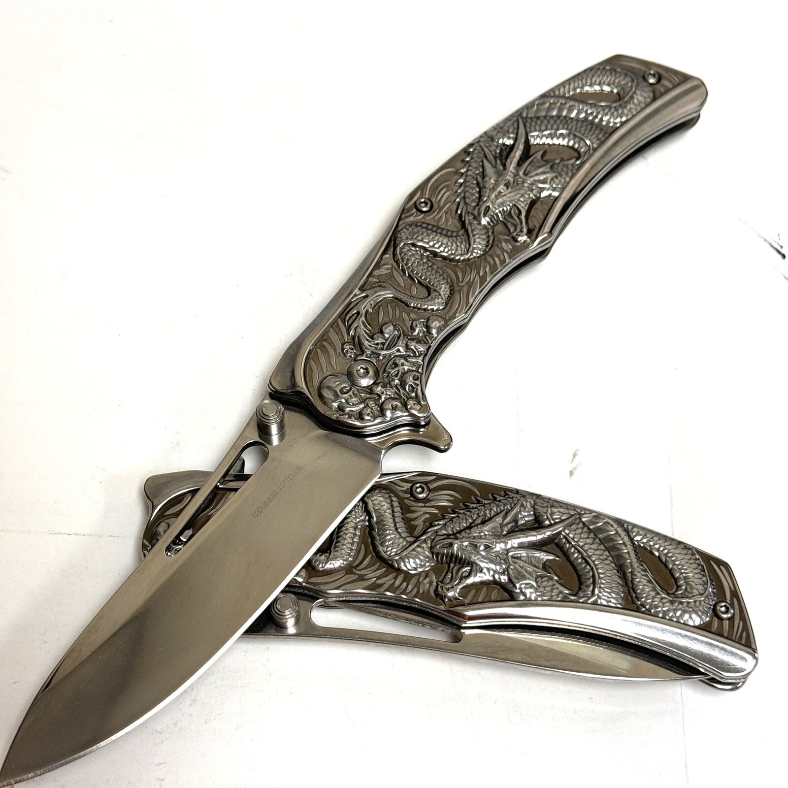 Dragon Knife 8.99” quick open EDC Heavy-Duty Stainless Steel Heavy Duty