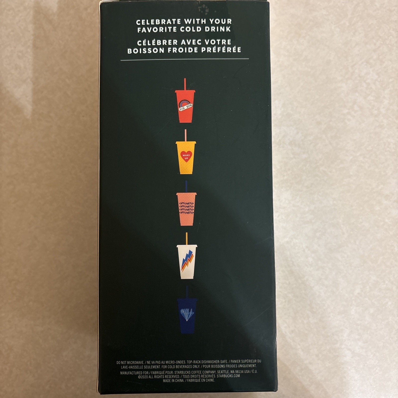 Starbucks Reusable Cold Cups 2020 5 Pack 24 oz Chill Summer Retro Color Cups