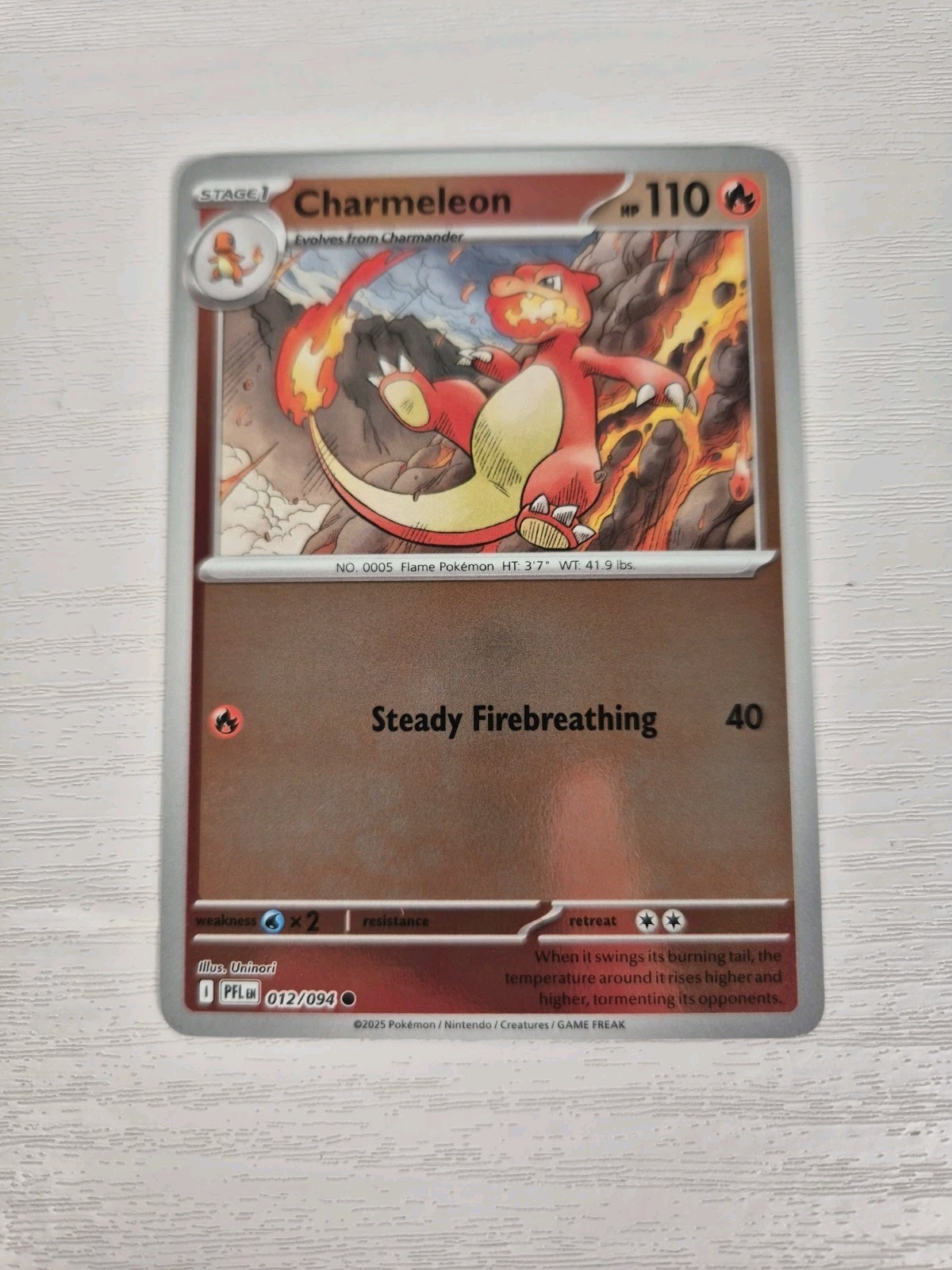 012/094 Charmeleon Phantasmal Flames Pokemon TCG Reverse Holo Near Mint