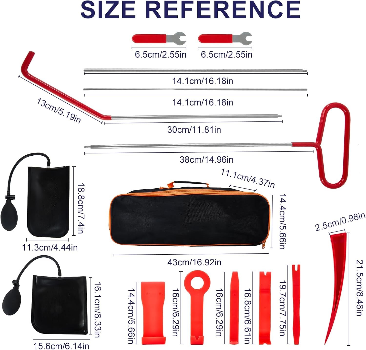 16PCS 68″ Stainless Steel Pin Puller Repair Tool Set for Auto
