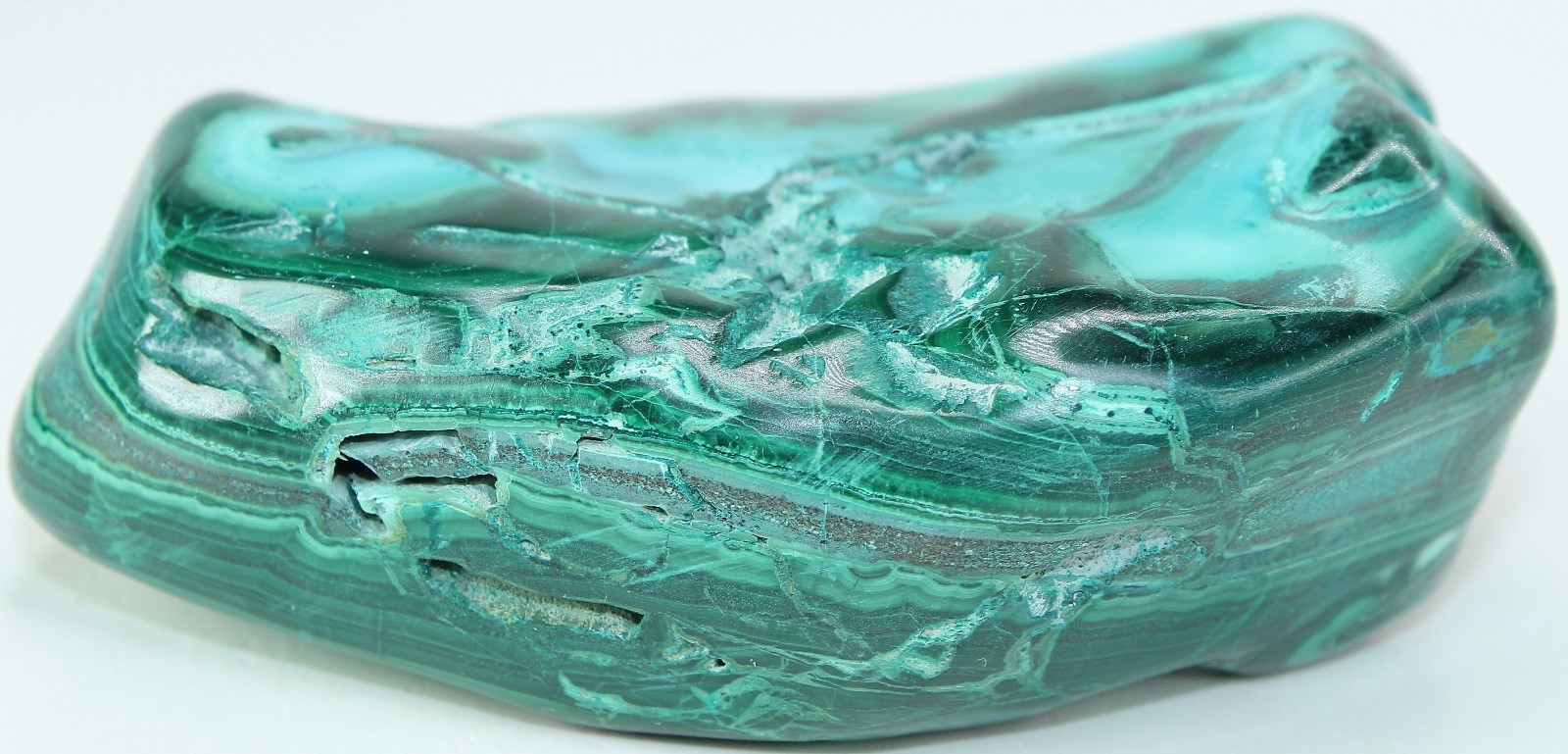 Peruvian Malachite & Chrysocolla Freeform / 3.27″ (83mm) / 8.8oz (249.47gr) 4188