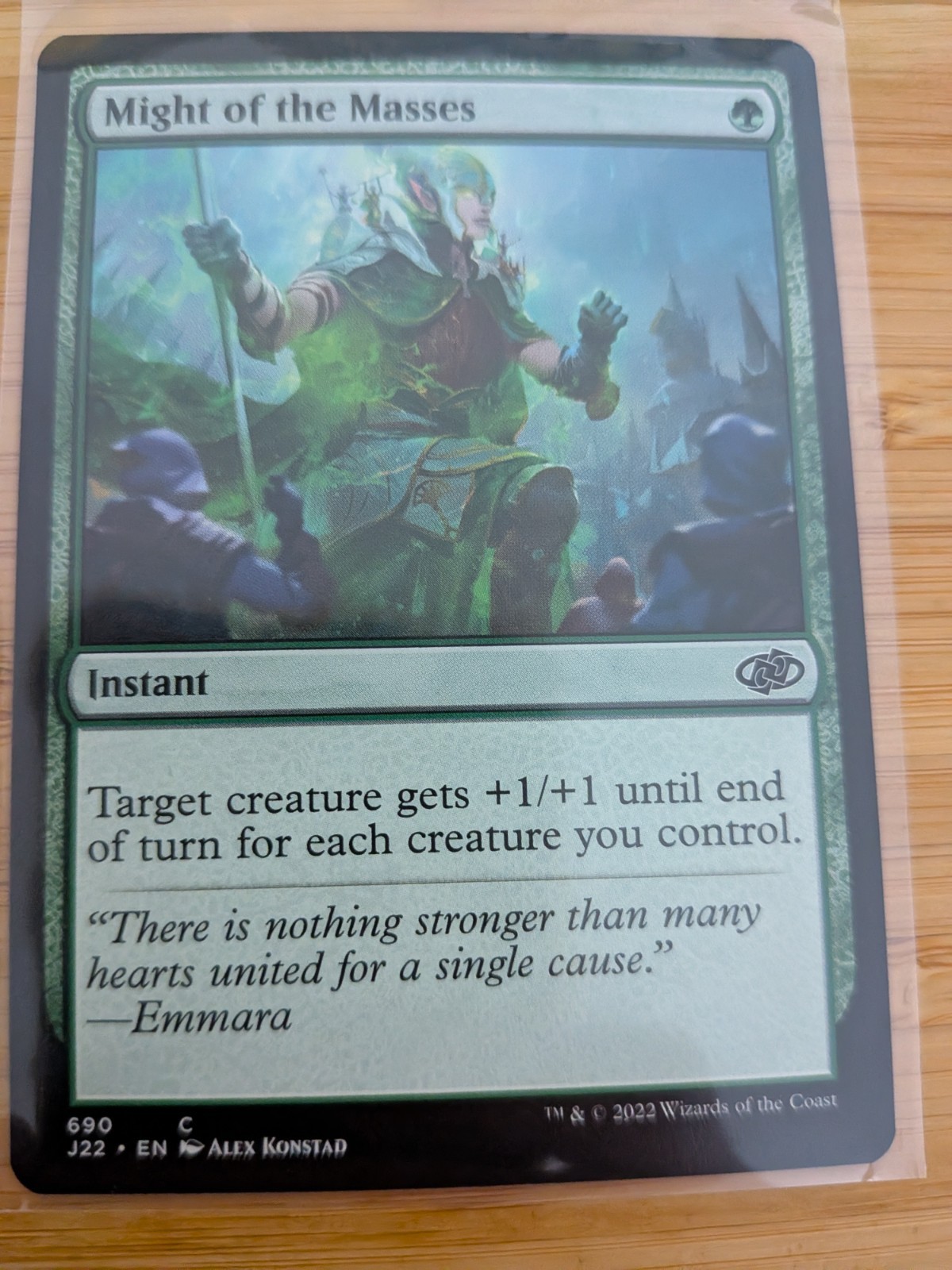 MTG Might of the Masses 690 Jumpstart 2022 M/NM Free UK P&P