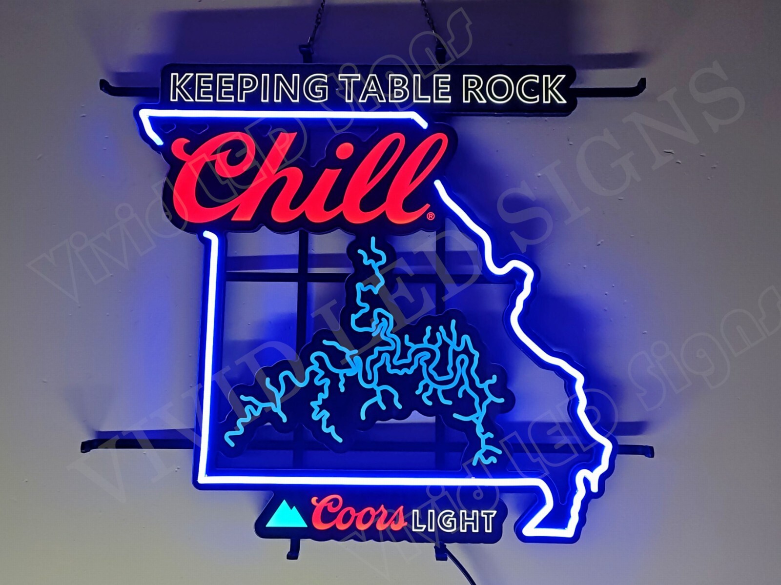 Missouri Chill Keeping Table Rock Beer 24″ Vivid LED Neon Sign Light With Dimmer
