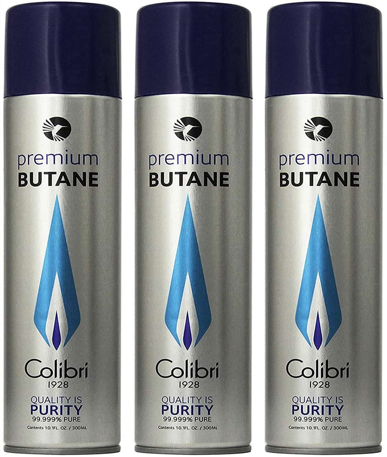 3 Pk Colibri Premium Lighter Butane Refil Fuel 162g 10.1oz 300ml Canister 9111-3