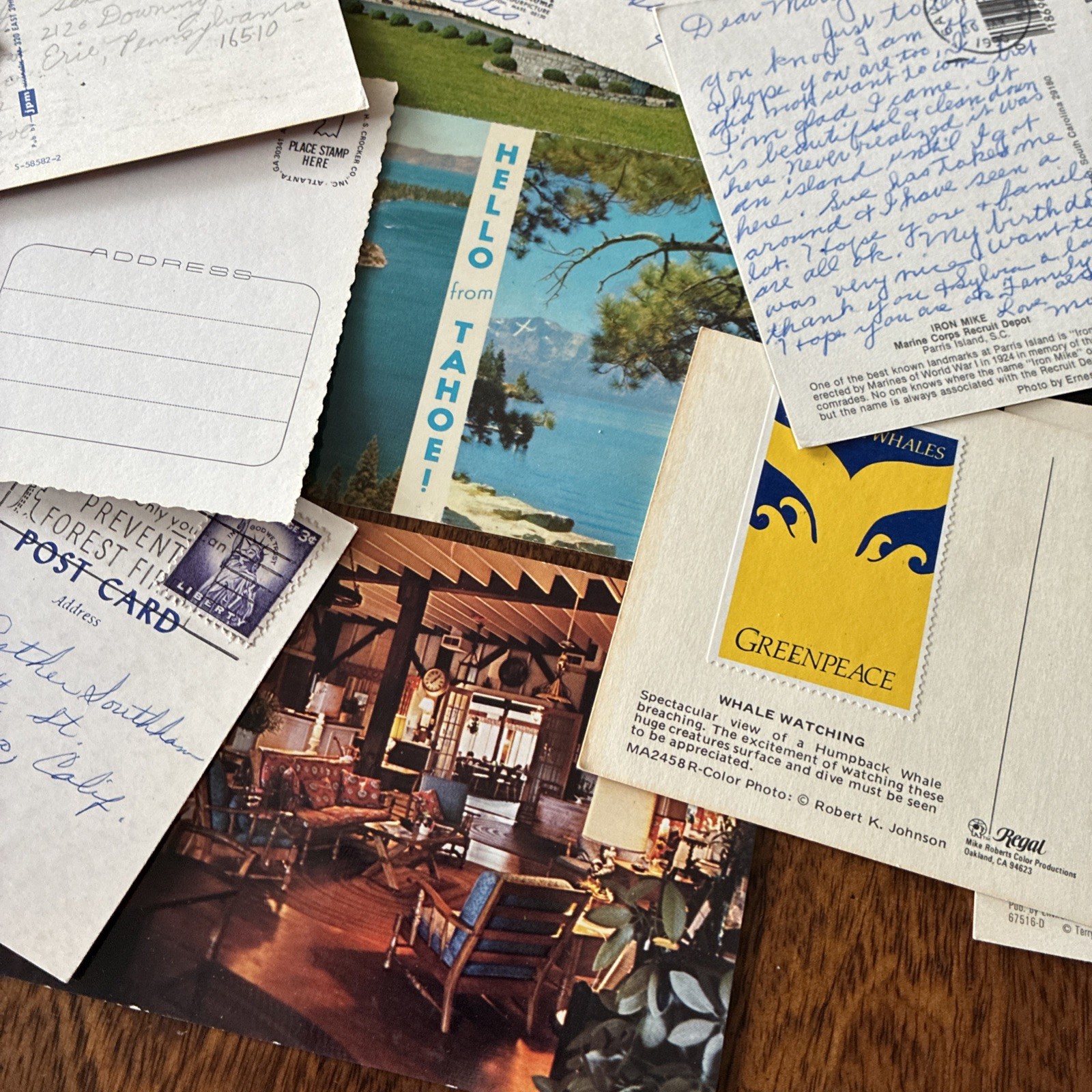 Lot Of 92 U.S. Towns, Scenes, Cities And Nature From Mid To Late 20th Century