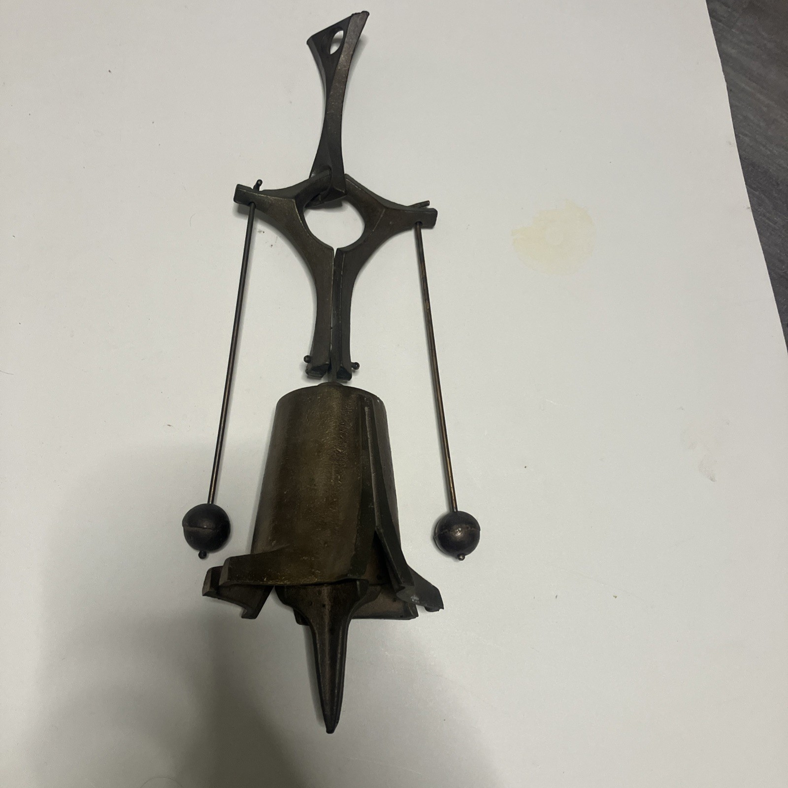 Vintage MCM Paolo Soleri Cosanti Arcosanti Wind Chime Bell With Two Balls No Fin