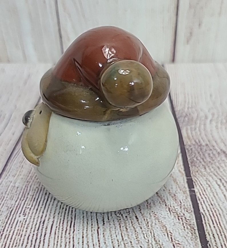 Kirkland’s Potters Garden Santa Head Tealight Holder Trinket Jar Glazed 3.25″