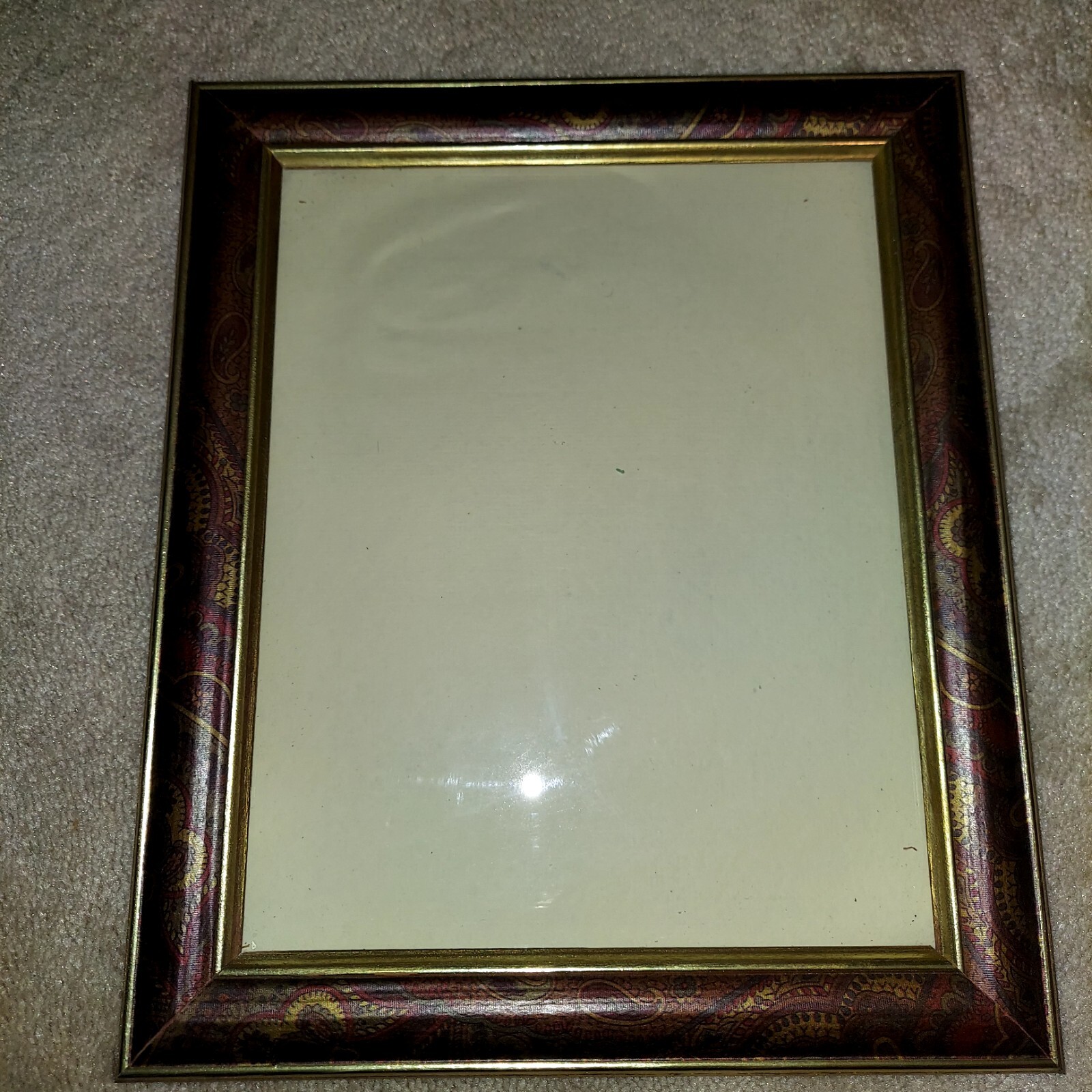 Wood Frame Paisley Br/Gold/Reds 8″x10″ Trimmed – The Renaissance Collection -USA