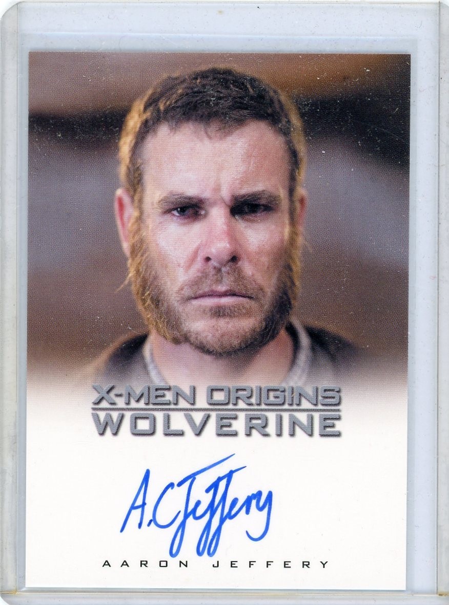 AARON JEFFERY as T LOGAN 2009 RITTENHOUSE X-MEN ORIGINS WOLVERINE Autograph AUTO