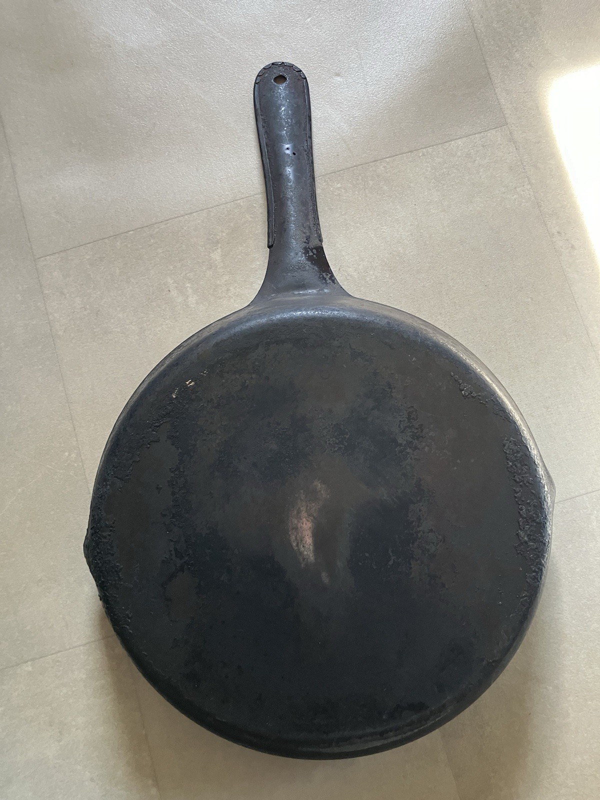 Antique Best Empire Steel 10¼” #8 Cowboy Frying Pan Skillet Griddle