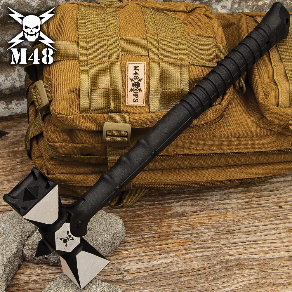 M48 Double Headed Viking Battle War Hammer Survival Hunting Tactical Axe Knife