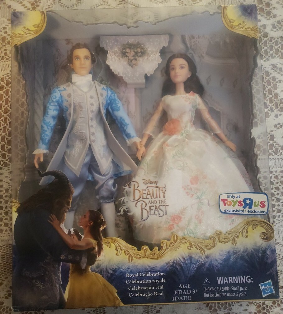 Disney Excl Beauty and the Beast Prince & Belle Royal Celebration Dolls Nib Read