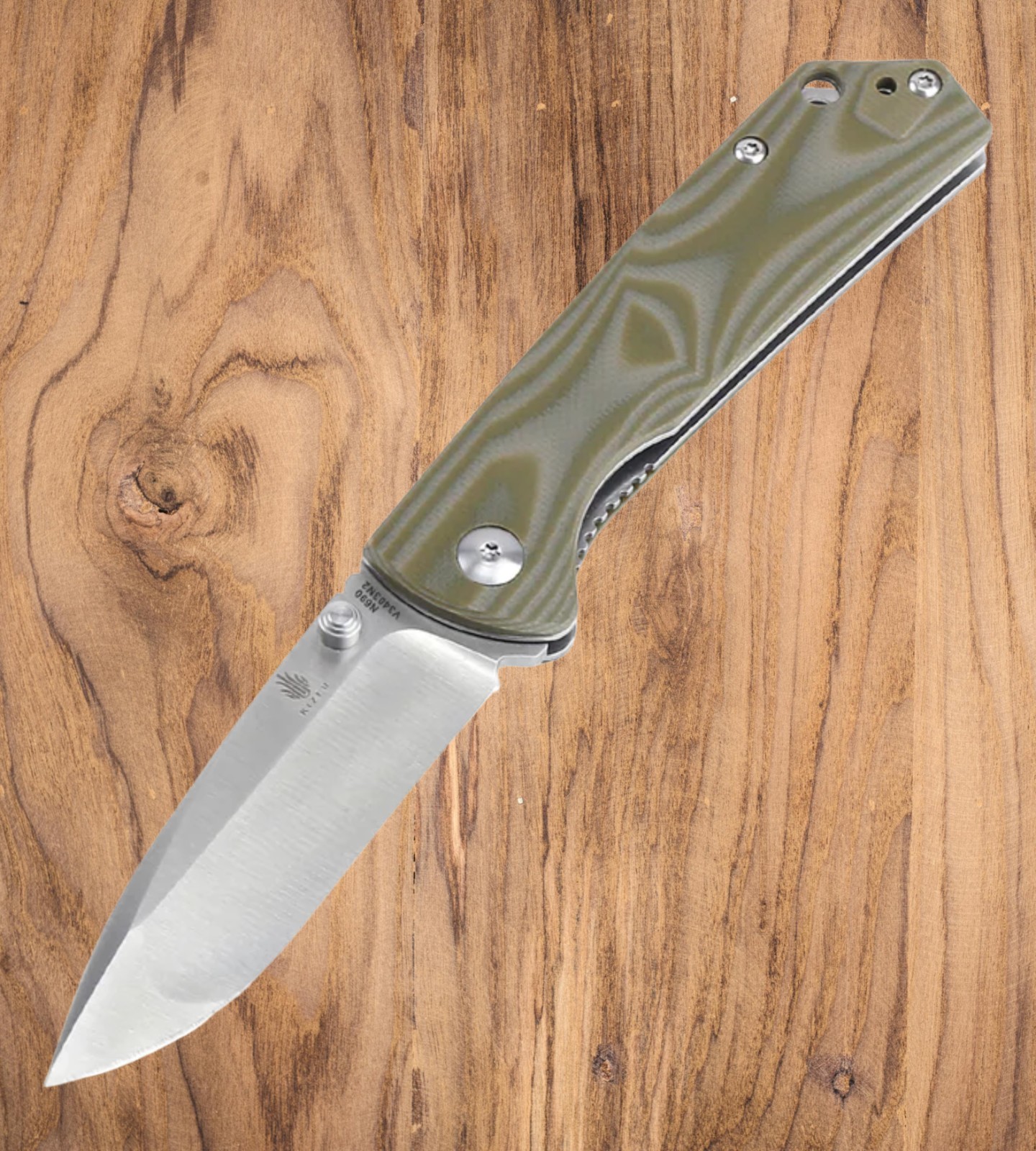 KIZER V3403N2 VIGOR FOLDING KNIFE OD GREEN G10 HANDLE 2.99″ BOHLER N690 SS BLADE