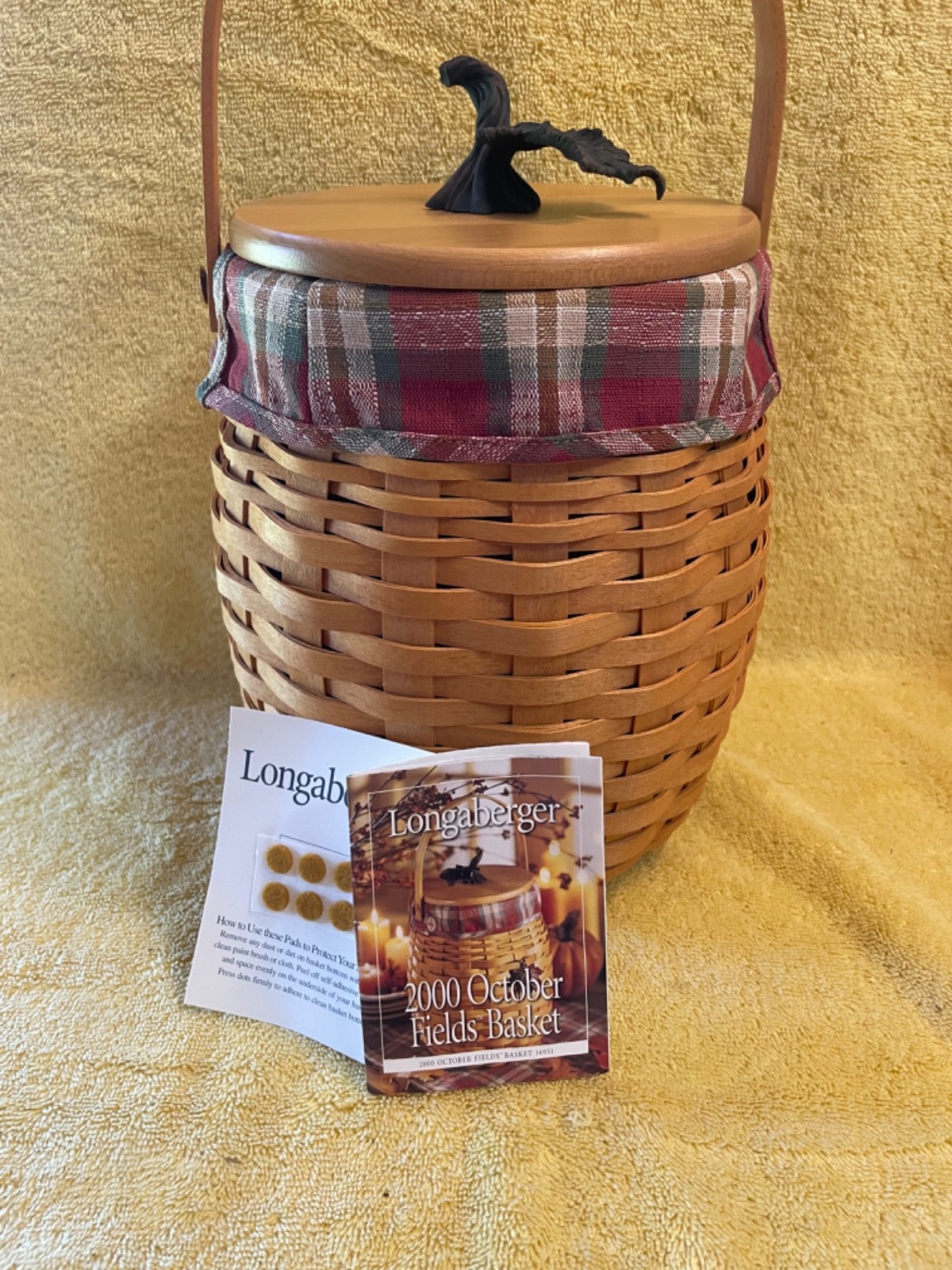 Longaberger – 2000 October Fields Pumpkin Basket Combo – NEW