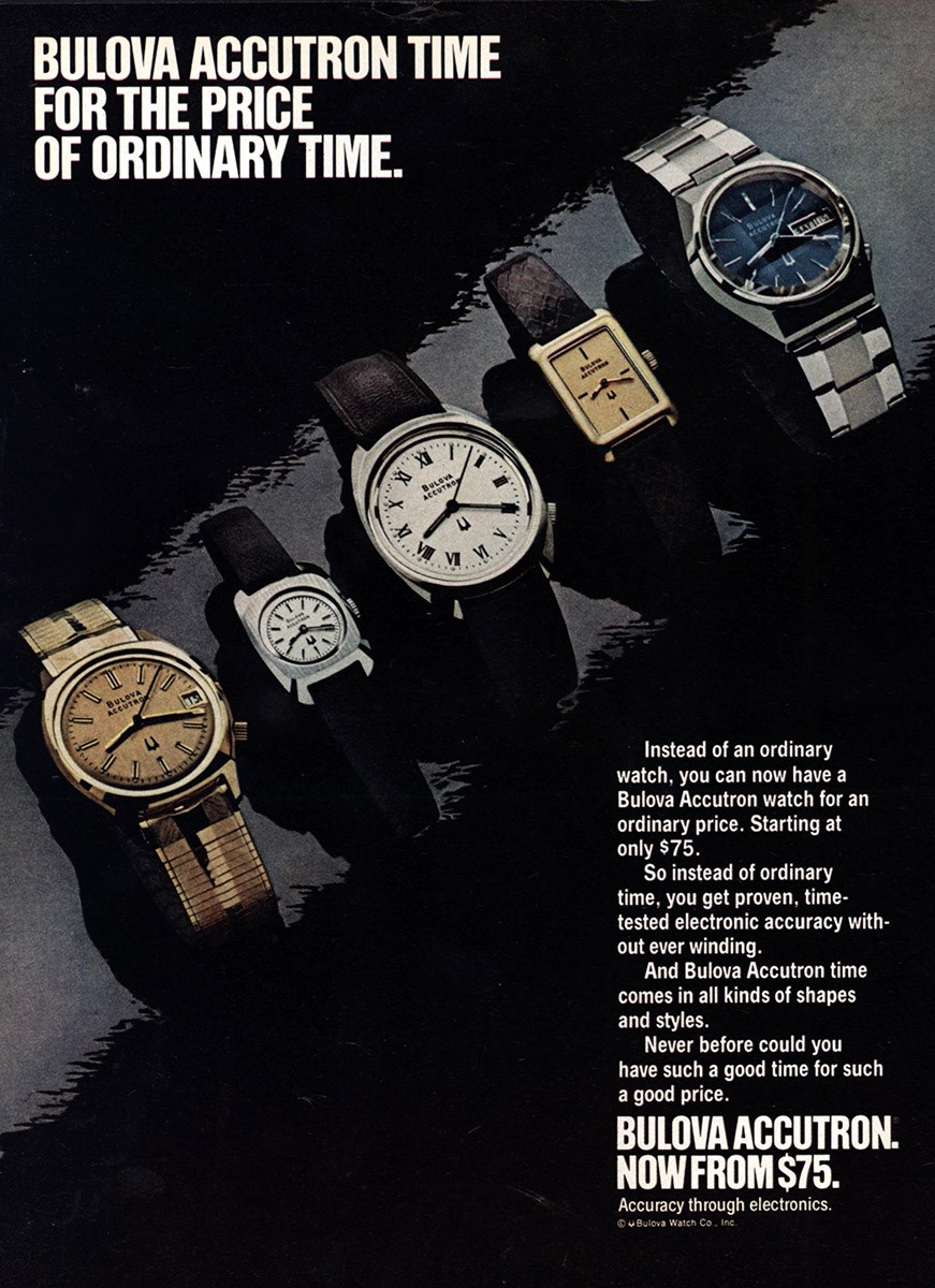1976 Bulova Accutron: Time for the Price of Ordinary Time Vintage Print Ad